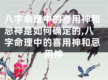 八字命理中的喜用神和忌神是如何确定的,八字命理中的喜用神和忌用神