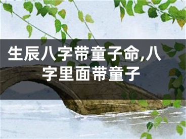 生辰八字带童子命,八字里面带童子