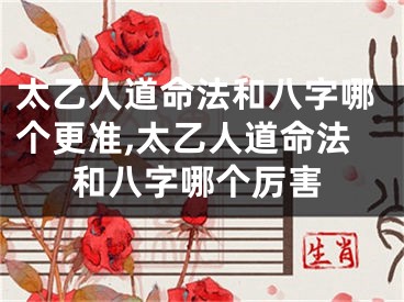 太乙人道命法和八字哪个更准,太乙人道命法和八字哪个厉害