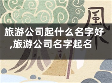旅游公司起什么名字好,旅游公司名字起名