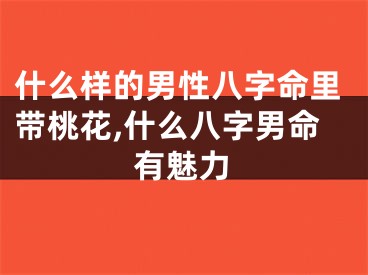 什么样的男性八字命里带桃花,什么八字男命有魅力
