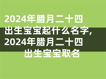 2024年腊月二十四出生宝宝起什么名字,2024年腊月二十四出生宝宝取名