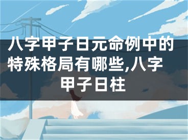 八字甲子日元命例中的特殊格局有哪些,八字甲子日柱