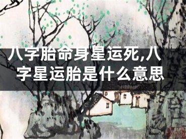 八字胎命身星运死,八字星运胎是什么意思