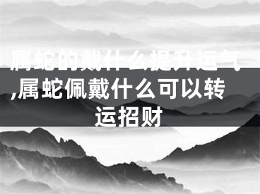 属蛇的戴什么提升运气,属蛇佩戴什么可以转运招财