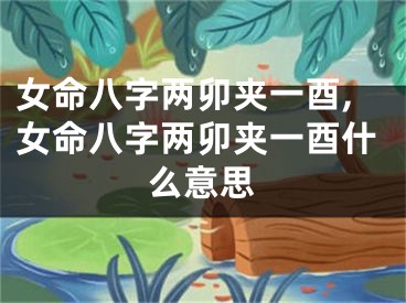 女命八字两卯夹一酉,女命八字两卯夹一酉什么意思