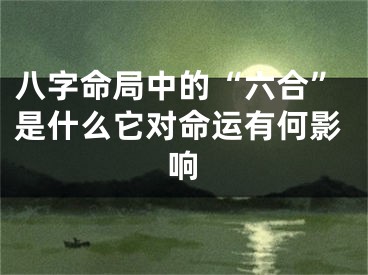 八字命局中的“六合”是什么它对命运有何影响