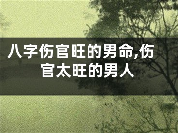 八字伤官旺的男命,伤官太旺的男人