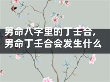 男命八字里的丁壬合,男命丁壬合会发生什么