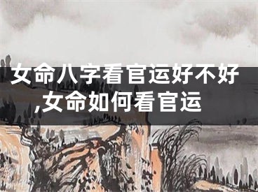 女命八字看官运好不好,女命如何看官运