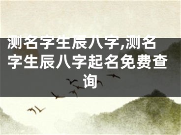 测名字生辰八字,测名字生辰八字起名免费查询