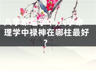八字命理学中,八字命理学中禄神在哪柱最好?