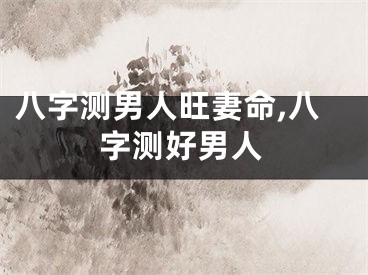八字测男人旺妻命,八字测好男人