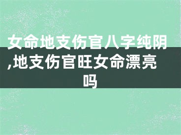 女命地支伤官八字纯阴,地支伤官旺女命漂亮吗