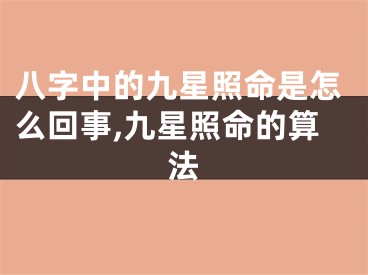 八字中的九星照命是怎么回事,九星照命的算法