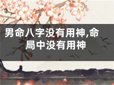 男命八字没有用神,命局中没有用神
