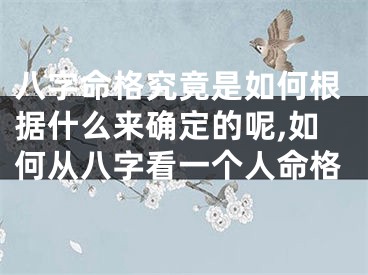 八字命格究竟是如何根据什么来确定的呢,如何从八字看一个人命格