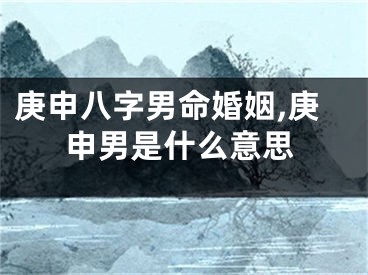 庚申八字男命婚姻,庚申男是什么意思