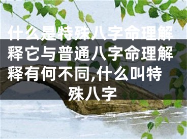 什么是特殊八字命理解释它与普通八字命理解释有何不同,什么叫特殊八字