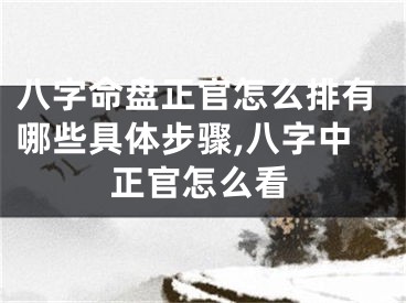 八字命盘正官怎么排有哪些具体步骤,八字中正官怎么看