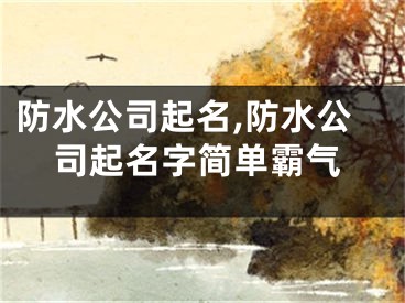 防水公司起名,防水公司起名字简单霸气