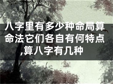 八字里有多少种命局算命法它们各自有何特点,算八字有几种