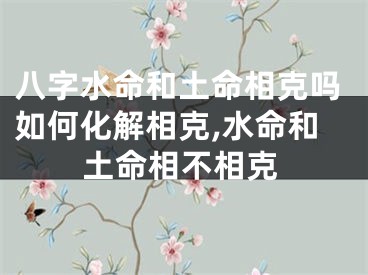 八字水命和土命相克吗如何化解相克,水命和土命相不相克