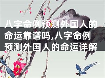 八字命例预测外国人的命运靠谱吗,八字命例预测外国人的命运详解