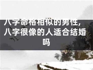 八字命格相似的男性,八字很像的人适合结婚吗