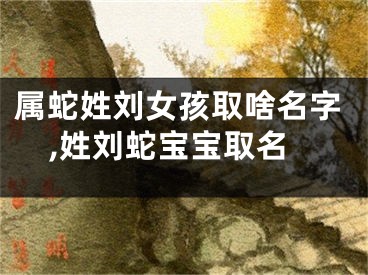 属蛇姓刘女孩取啥名字,姓刘蛇宝宝取名