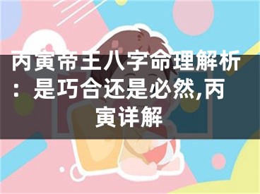 丙寅帝王八字命理解析：是巧合还是必然,丙寅详解
