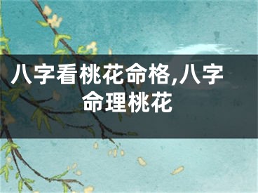 八字看桃花命格,八字命理桃花