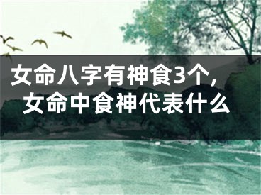 女命八字有神食3个,女命中食神代表什么