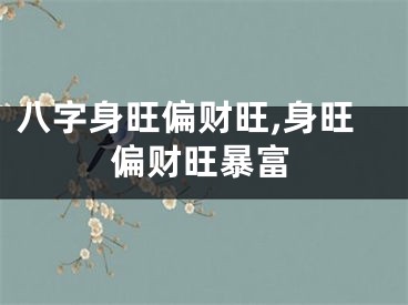 八字身旺偏财旺,身旺偏财旺暴富