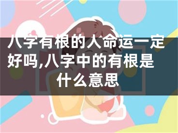 八字有根的人命运一定好吗,八字中的有根是什么意思