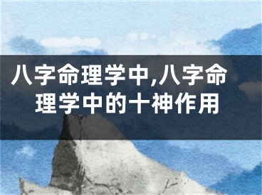 八字命理学中,八字命理学中的十神作用