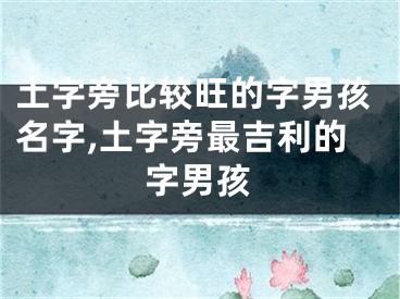 土字旁比较旺的字男孩名字,土字旁最吉利的字男孩