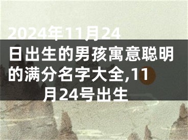 2024年11月24日出生的男孩寓意聪明的满分名字大全,11月24号出生
