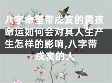 八字命里带戌亥的男孩命运如何会对其人生产生怎样的影响,八字带戌亥的人