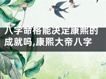 八字命格能决定康熙的成就吗,康熙大帝八字