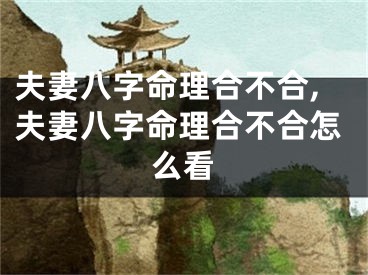 夫妻八字命理合不合,夫妻八字命理合不合怎么看