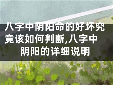 八字中阴阳命的好坏究竟该如何判断,八字中阴阳的详细说明