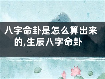 八字命卦是怎么算出来的,生辰八字命卦