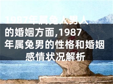 1987年属兔人男人的婚姻方面,1987年属兔男的性格和婚姻感情状况解析