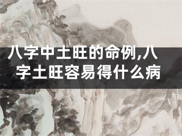 八字中土旺的命例,八字土旺容易得什么病