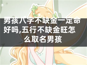 男孩八字不缺金一定命好吗,五行不缺金旺怎么取名男孩