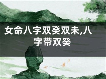 女命八字双癸双未,八字带双癸