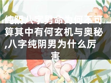 纯阴八字男命为何不可算其中有何玄机与奥秘,八字纯阴男为什么厉害