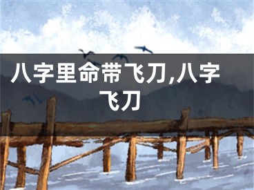 八字里命带飞刀,八字 飞刀
