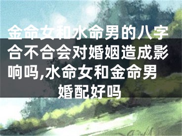 金命女和水命男的八字合不合会对婚姻造成影响吗,水命女和金命男婚配好吗